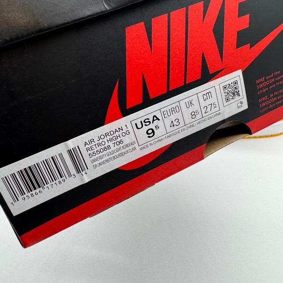 NEW Nike Air Jordan 1 Retro High OG Mens US 9.5 - Picture 2 of 10